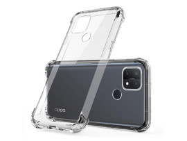 Mobile Case Back Cover For Oppo A15 (Transparent) (Pack of 1)